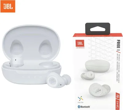 Obrázok produktu pre JBL Free II, Bezdrôtový, 20 - 20000 Hz, 61,6 g, Slúchadlá s mikrofónom, Biela