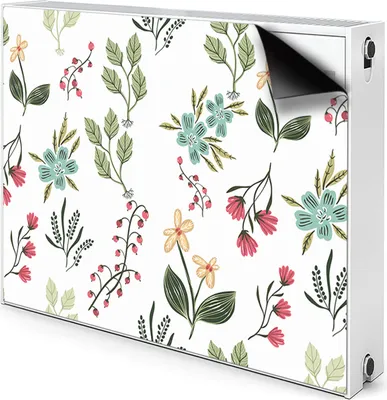 Produktbild von Magnet Heizkörper-Abdeckung Verkleidung Abdeckung Heizkörperabdeckung 80x60 cm  - Beeren und Blumen