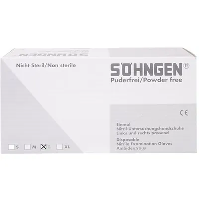 Produktbild von Schutzhandschuhe Nitril blau groß puderfrei VE=100 Stück