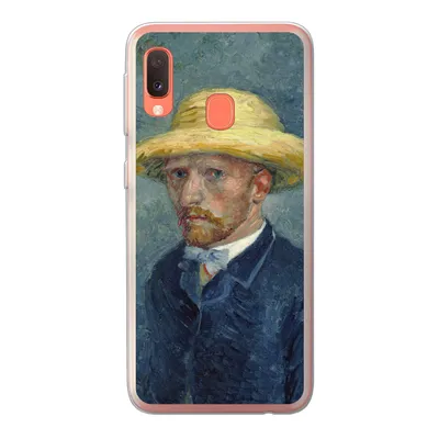 Produktbild von MuchoWow® Handyhülle Schutzhülle Hülle für Samsung Galaxy A20e Selbstbildnis mit Hut - Vincent van Gogh Silikon Softcase Handy Hülle - Abdeckung
