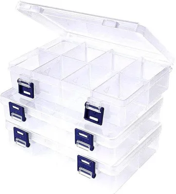 Image de Boîtes de rangement transparentes - Convient pour les petites pièces - 3 pièces