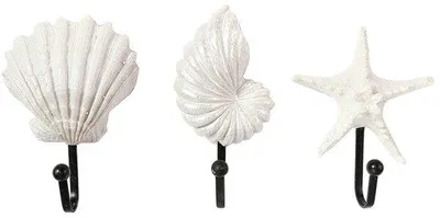 Produktbild von Haken-Set 3-teilig für Handtücher, Hüte, Kleidung, Meerthema
