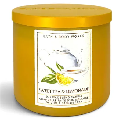 Obrázok produktu pre Bath & Body Works 3-knôtová vonná sviečka SWEET TEA & LEMONADE 411 g
