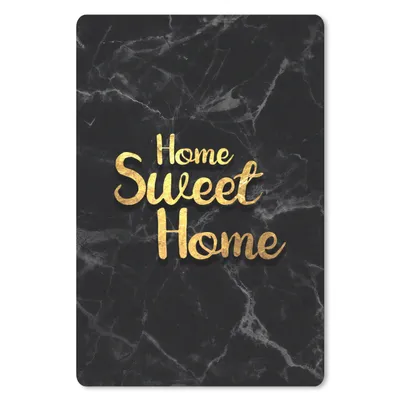 Produktbild von MuchoWow® Mauspad Mousepad Zitat - Zuhause - Marmor - Gold 18x27 cm - Mousepads - Maus Mat - Pad - Mausunterlage