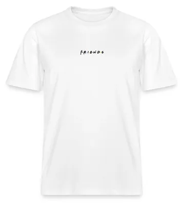 Produktbild von Spreadshirt Friends Offizielles Logo Stick-Design Relaxed Fit Uni T-Shirt, M, Weiß