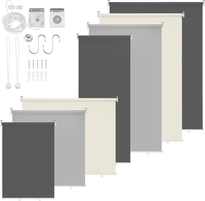 Immagine prodotto di Tenda verticale Jopassy Grigio 100 x 240 cm Tenda verticale per patio balcone Tenda a rullo laterale Schermo privacy Protezione solare Resistente ai raggi UV