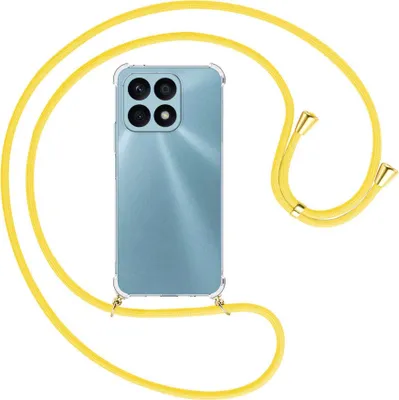 Produktbild von Handykette Backcover-Schutzhülle mit Band (Metall goldfarben) für Honor X8a (6.75'') - gelb