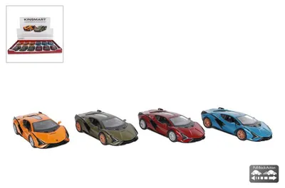 Immagine prodotto di Kinsmart Lamborghini Sian - Modellino in metallo pressofuso con motore a retrocarica - Scala 1:40