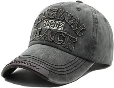 Produktbild von Sporty Baseballcap Original Black Vintage Style – Verstellbare Retro Kappe im Used-Look