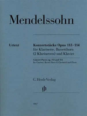 Obrázek produktu pro Konzertstücke op. 113 und 114 für Klarinette, Basetthorn (2 Klarinetten) und Klavier