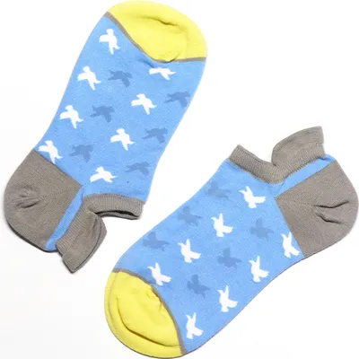Produktbild von MEGAGROUP Quarter Socken Kurzschaft Frottee Baumwolle gepunktet 1 Paar 35-39 blau