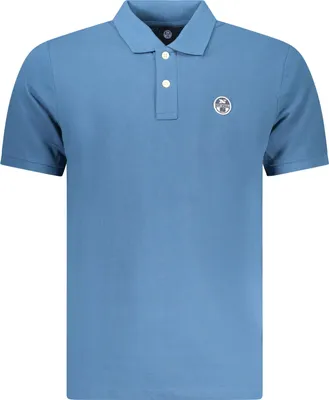 Image de Polo à manches courtes pour homme, bleu, avec application et logo
