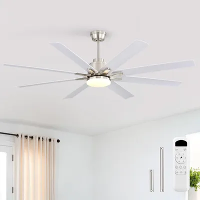 Productafbeelding van Plafondventilator Met Licht - 132 cm Diameter - 6 Snelheden - Modern Design - Voor Keuken En Woonkamer