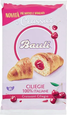Produktbild von 12x Bauli Cornetti Ciliegia Croissant brioche kuchen mit kirsche (6 x 50g) 300g