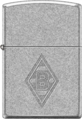 Produktbild von Zippo Borussia Mönchengladbach Feuerzeug antik Chrom graviert Sturmfeuerzeug
