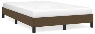 Produktbild von vidaXL Bettgestell ohne Matratze Dunkelbraun 120x190 cm Stoff