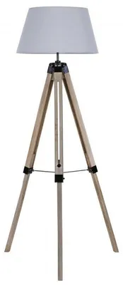 Image de Lampe "Oniro" avec trépied - Beige/Gris clair - D 46 x H 144 cm