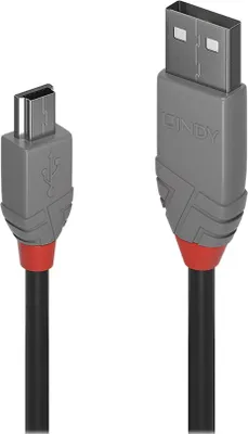 Produktbild von LINDY USB 2.0 Kabel Typ A/Mini-B Anthra Line M/M 2m