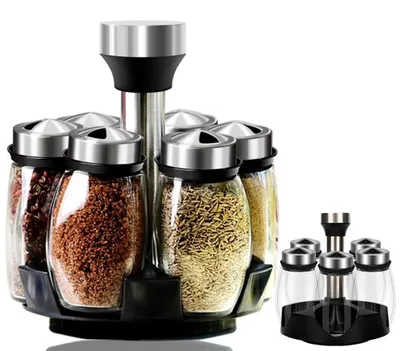 Image de Solidchoice - Ensemble de 6 pots à sel et à poivre avec couvercles en acier inoxydable, capacité de 120 ml