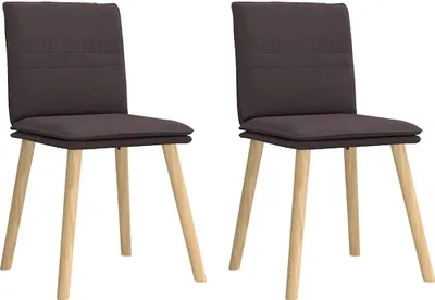 Produktbild von Esszimmerstühle 2 Stk. Dunkelbraun Stoff, Esszimmerstühle DesignMöbel
