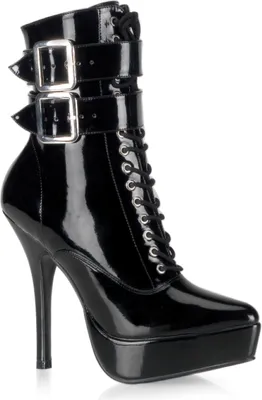 Produktbild von INDULGE-1026 Damen Booties von Devious, Schwarz Lack , EU 43, US 13