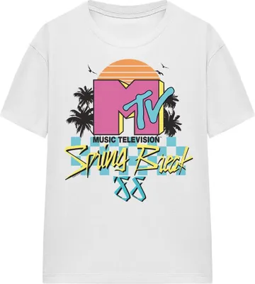 Produktbild von MTV - "Spring Break" T-Shirt für Herren/Damen Uni TV15826 (M) (Weiß)