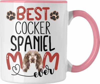 Produktbild von Trendation - Cocker Spaniel Mom Besitzerin Tasse Geschenk Lustiger Spruch Geschenkidee Besitzerin Cocker Spaniel Mama (Rosa)