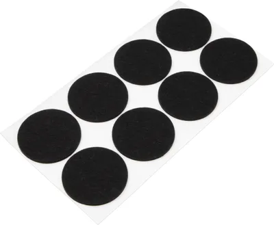 Zdjęcie produktu dla Adsamm® | 8 x samoprzylepne ślizgacze filcowe / czarne / Ø 60 mm / okrągłe / filcowe ślizgacze meblowe o grubości 3,5 mm