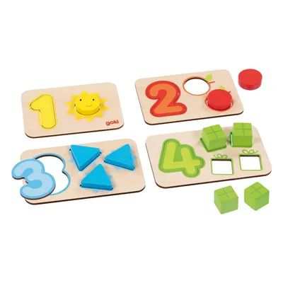 Image de GOKI Inséreur en bois avec formes et chiffres