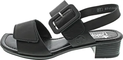 Produktbild von Rieker Damen Sandaletten Sandalen Blockabsatz 62663, Größe:40 EU, Farbe:Schwarz