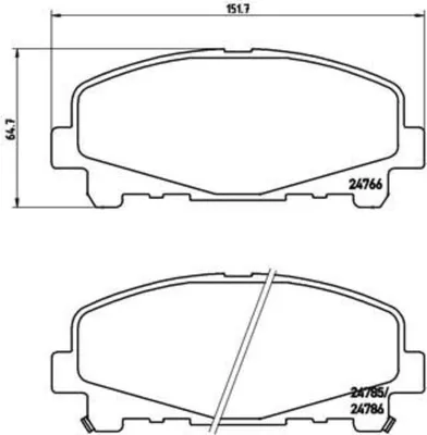 Produktbild von Brembo Bremsbelagsatz, Scheibenbremse Vorderachse P 28 043