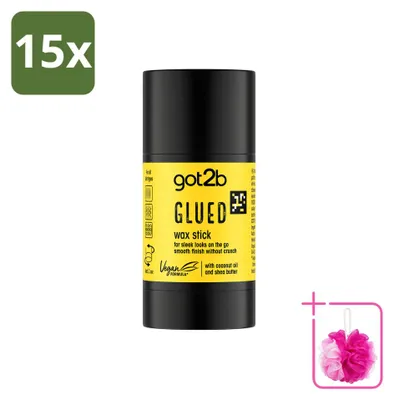 Imagen del producto de 15 unidades de cera en barra got2b Glued, 50 g cada una, paquete económico