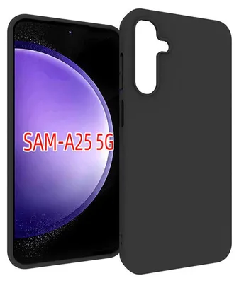 Produktbild von MobyDefend Hülle für Samsung Galaxy A25 - Dünne matte schwarze TPU Schutzhülle