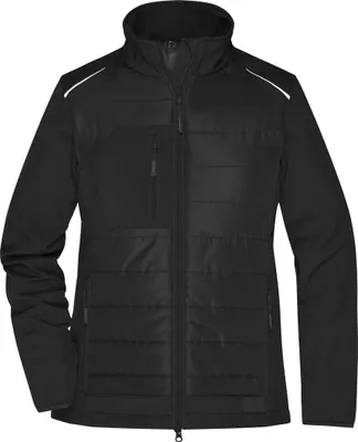 Produktbild von James & Nicholson Softshelljacke Materialmix Damen JN1819 Gr. 3XL black/black