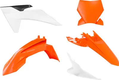 Produktbild von Racetech (Rtech) 2024/12 Ktm Sx 65 '24-'25 Oem Kunststoff Kit ( Orange / Weiss / Schwarz )