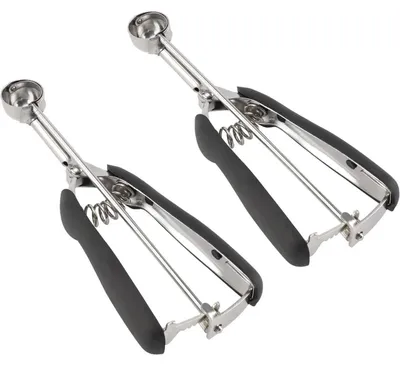 Productafbeelding van Koekjeschepset, 2 stuks, roestvrij staal, met losse handgrepen, diameters 25mm en 30mm