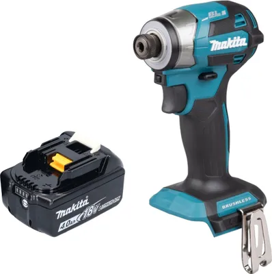 Produktbild von Makita DTD 173 M1 Akku Schlagschrauber 18 V 180 Nm 1/4“ Brushless + 1x Akku 4,0 Ah - ohne Ladegerät