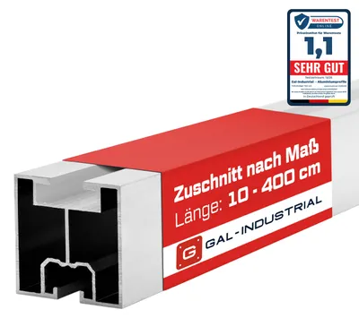 Produktbild von GAL- INDUSTRIAL | Aluprofil für photovoltaik – 200 cm – Typ T – Solarschiene Alu Solarprofil - Photovoltaik Montageprofil - Zuschnitt nach Maß