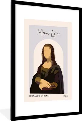 Produktbild von MuchoWow® Gerahmtes Poster Mona Lisa - Blau - Licht - Alte Meister 60x90 cm - Poster mit Schwarzem Bilderrahmen Wandposter Rahmen Foto Bilder - Dekoration - Wandposter Wohnzimmer - Hochwertig
