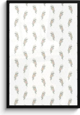 Produktbild von MuchoWow® MuchoWow® Gerahmtes Poster Blumen - Blätter - Muster 60x90 cm - Poster mit zchwarzem Bilderrahmen - Kunst