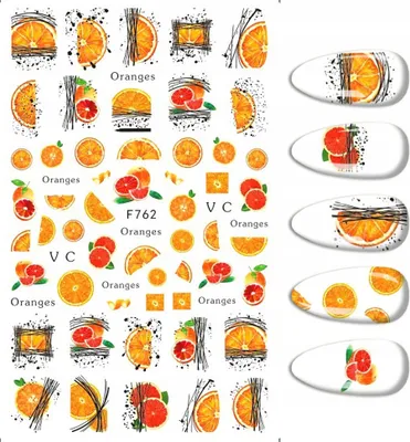 Image de Nailart Sticker ORANGE Designs