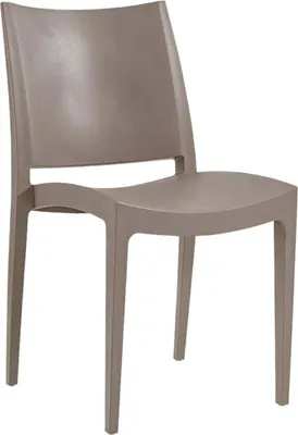 Image de Chaise de restaurant en POLYPROPYLENE Taupe pour Exterieur