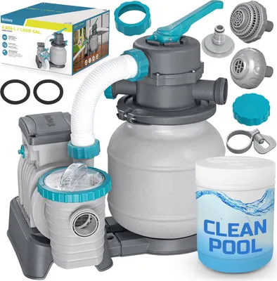 Produktbild von Sandfilterpumpe für Schwimmbäder + Multifunktionstabletten 6056 l/h Bestway 58497