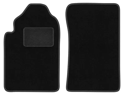 Produktbild von Velours-Fußmatten Vorne passend für SsangYong Rexton II (SUV, Bj. 2006-2012) –  schwarz, passgenau, mit Befestigungen set 2 Stk. - STANDARD
