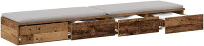 Produktbild von Bettschubladen aus Altholz, 150 x 36,5 x 16,5 cm, Holzwerkstoff