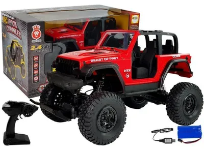Obrázek produktu pro 2.4G červené terénní auto Jeep na dálkové ovládání