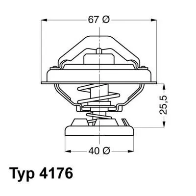 Produktbild von WAHLER Thermostat Kühlmittel 85°C passend für MERCEDES-BENZ 190 (W201) Stufenheck (W124) C-Klasse Limousine (W202) E-Klasse Limousine (W210)