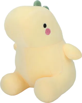 Immagine prodotto di Carino dinosauro in peluche, bambola sicura in peluche per bambini, ragazze, ragazzi, regali di compleanno, giallo, 22 cm