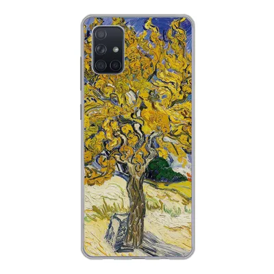 Produktbild von MuchoWow® Handyhülle Schutzhülle Hülle für Samsung Galaxy A71 Maulbeerbaum - Vincent van Gogh Silikon Softcase Handy Hülle - Kartenbesitzer