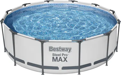 Zdjęcie produktu dla Basen naziemny okrągły Steel Pro MAX, filtracja kasetowa, stopnie, średnica 3,66 m, wysokość 1 m